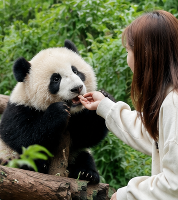 Chengdu panda 03 interaction